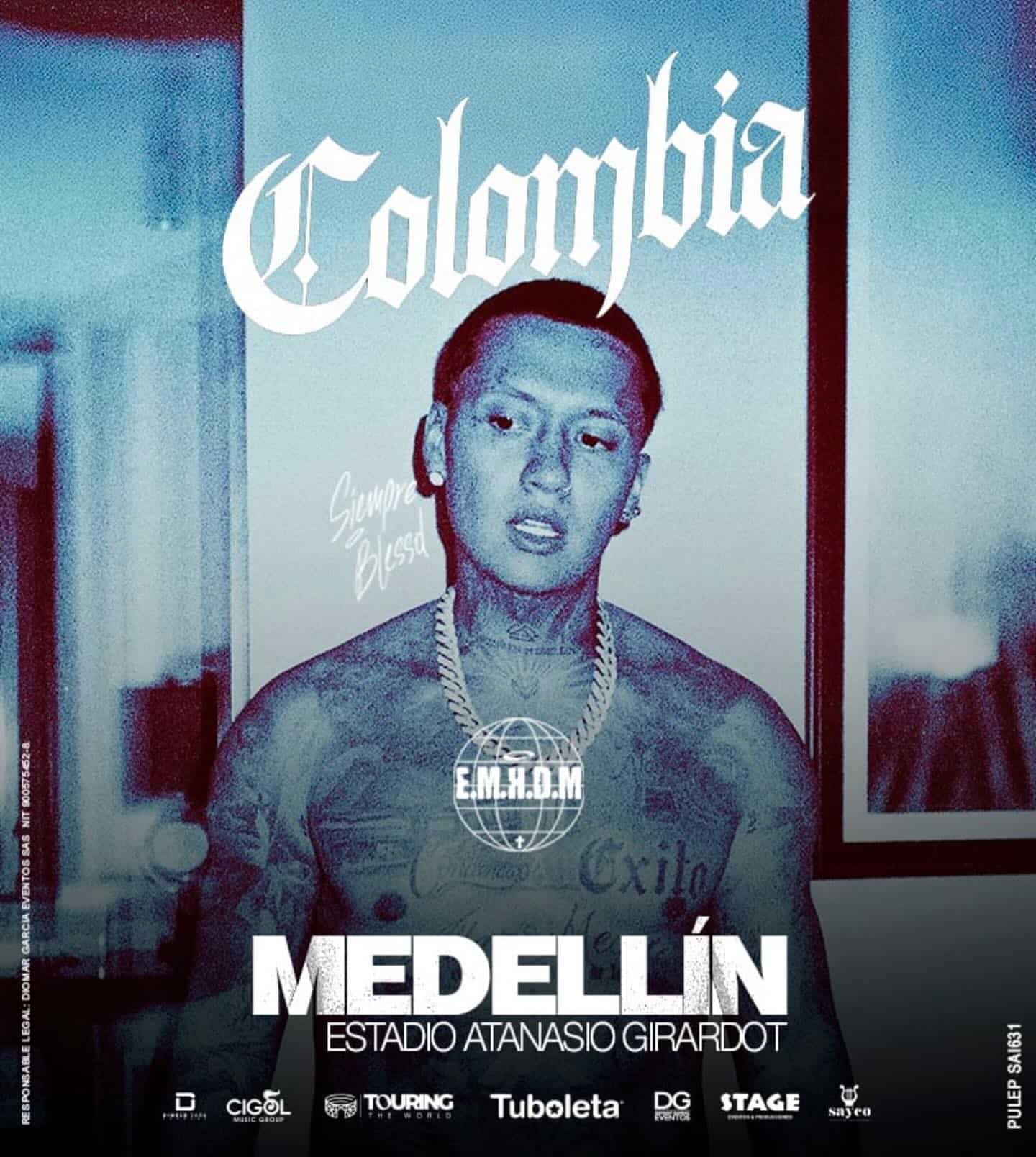 Blessd anuncia su primer concierto en estadio en Medellín: una noche histórica en el Atanasio Girardot