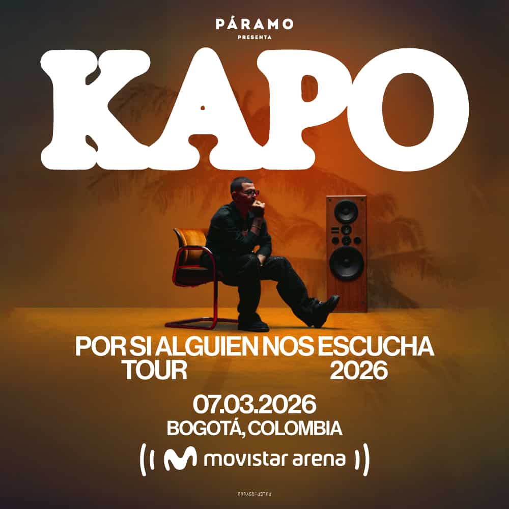 Kapo llega a Bogotá con su “Por si alguien nos escucha Tour 2026” en el Movistar Arena